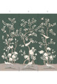 Birds of Flight, printed mural wallpaper by Paul Montgomery. Pine panel layout.