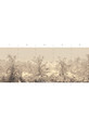 Brazil, printed mural wallpaper by Paul Montgomery. Sepia panel layout.