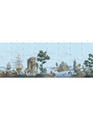 Carlotta, printed mural wallpaper by Paul Montgomery. Panel layout.