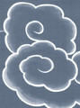 Celeste Blue, printed mural wallpaper by Paul Montgomery. Up-close detail shot.