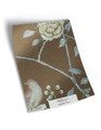 10" x 13" sample of Chai Wan; brown chinoiserie