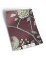10" x 13" sample of Chai Wan; claret red chinoiserie