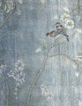 Chanteur Silver, printed mural wallpaper by Paul Montgomery. Detail shot.