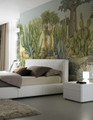 Desert Garden, printed mural wallpaper by Paul Montgomery. Full Color modern mural in room.