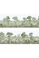 English Parks Grisaille, printed mural wallpaper by Paul Montgomery. Verdaccio panel layout.