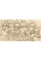 Equus, printed mural wallpaper by Paul Montgomery. Sepia panel layout.