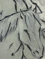 Equus Silver, printed mural wallpaper by Paul Montgomery. Detail shot.