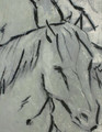 Equus Silver, printed mural wallpaper by Paul Montgomery. Detail shot.