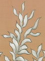 Hedgerow, printed mural wallpaper by Paul Montgomery. Sandy Brown detail shot.