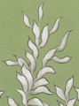 Hedgerow, printed mural wallpaper by Paul Montgomery. Light Green detail shot.