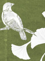 Gingko, printed mural wallpaper by Paul Montgomery. Moss detail shot.