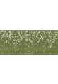 Gingko, printed mural wallpaper by Paul Montgomery. Moss panel layout.