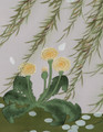 Herons & Willows, printed mural wallpaper by Paul Montgomery. Detail shot.