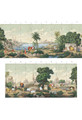 India, printed mural wallpaper by Paul Montgomery. Antiqued panel layout. India, printed mural wallpaper by Paul Montgomery. Antiqued panel layout.