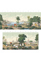 India, printed mural wallpaper by Paul Montgomery. Classic panel layout.