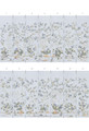Imperial Garden, printed mural wallpaper by Paul Montgomery. Blue panel layout.