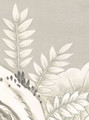 Lantilly Grey, printed mural wallpaper by Paul Montgomery. Up-close detail shot.