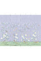 Maysong, printed mural wallpaper by Paul Montgomery. Hyacinth panel layout.