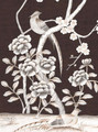Maysong Charcoal, printed mural wallpaper by Paul Montgomery. Redwood detail shot.