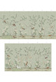 Maysong Green, printed mural wallpaper by Paul Montgomery. Panel layout. Maysong Green, printed mural wallpaper by Paul Montgomery. Panel layout.