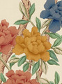 Maysong Ivory, printed mural wallpaper by Paul Montgomery. Up-close detail shot.