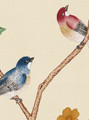 Maysong Ivory, printed mural wallpaper by Paul Montgomery. Up-close detail shot.