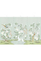 Maysong Mint Triptych, printed mural wallpaper by Paul Montgomery. Panel layout.
