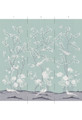 Maysong Paris, printed mural wallpaper by Paul Montgomery. Aqua panel layout.
