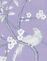 Maysong Paris, printed mural wallpaper by Paul Montgomery. Lavender detail shot.
