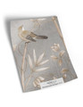 10" x 13" sample of Morning Garden Tea Paper; grey chinoiserie