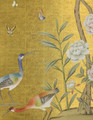 Nanjing Gold, printed mural wallpaper by Paul Montgomery. Detail shot.