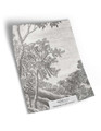 10" x 13" sample of Palace Park; grey modern mural