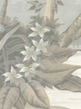 Paradiso Grisaille, printed mural wallpaper by Paul Montgomery. Grisaille detail shot.
