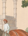 Passage to India, printed mural wallpaper by Paul Montgomery. Full Color detail shot.
