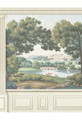 Regency Views, printed mural wallpaper by Paul Montgomery. Full color panoramic with additional parts.
