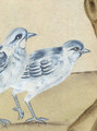 Rinnan Fresco, printed mural wallpaper by Paul Montgomery. Up-close detail shot.