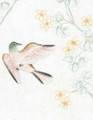 Trevarez Ivory, printed mural wallpaper by Paul Montgomery. Up-close detail shot.
