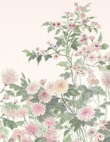 Chrysantha, printed mural wallpaper by Paul Montgomery. Spring detail shot.