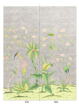 Enchanted Garden Diptych Hand-Painted  Original