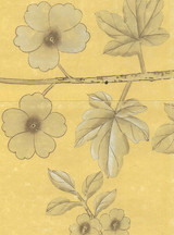 Calloway, printed mural wallpaper by Paul Montgomery. Golden detail shot.