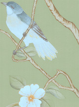 Fenimore, printed mural wallpaper by Paul Montgomery. Spring detail shot.