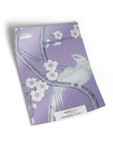 10" x 13" sample of Maysong Paris; purple chinoiserie