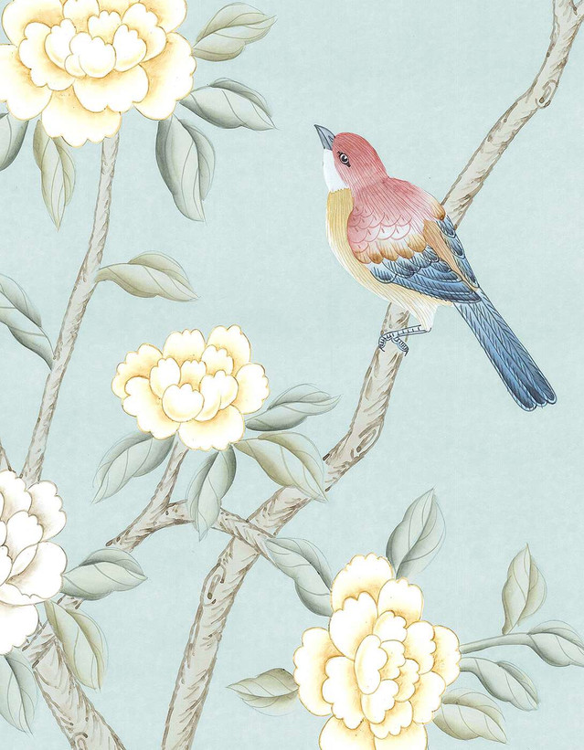 Collingwood, printed mural wallpaper by Paul Montgomery. Detail shot.