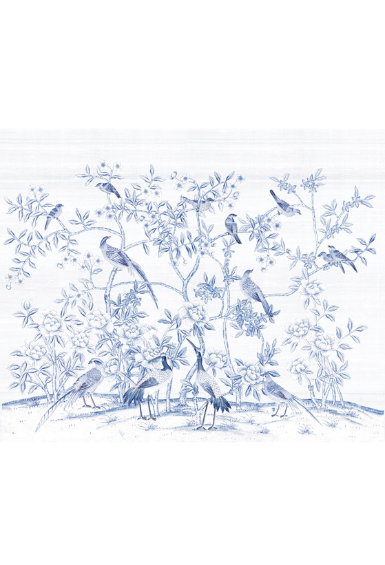 Bird Party Blue Porcelain