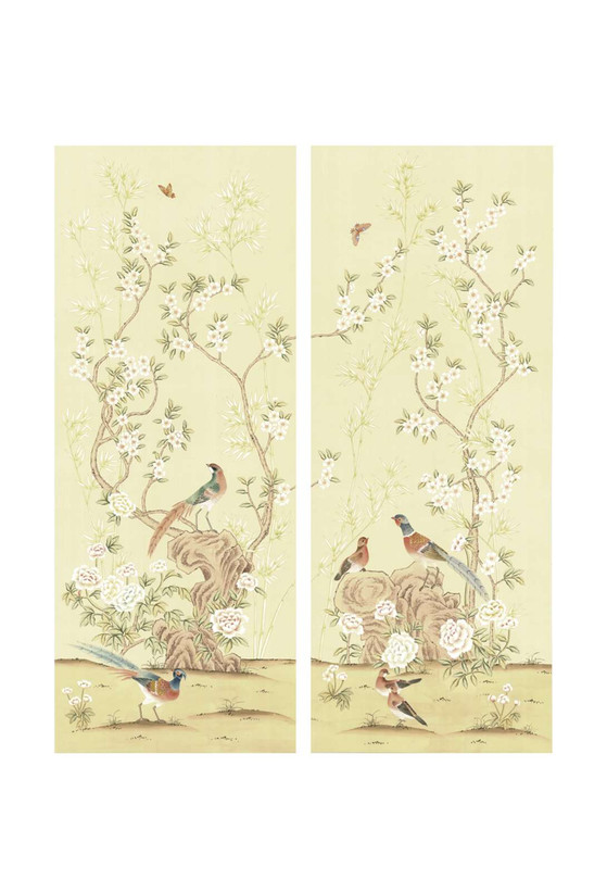 Pheasant Garden Cream | The Mural Source by Paul Montgomery