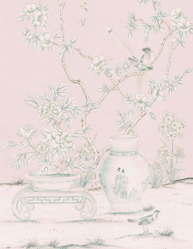 Porcelains Diptych Rose Panels 1 and 2