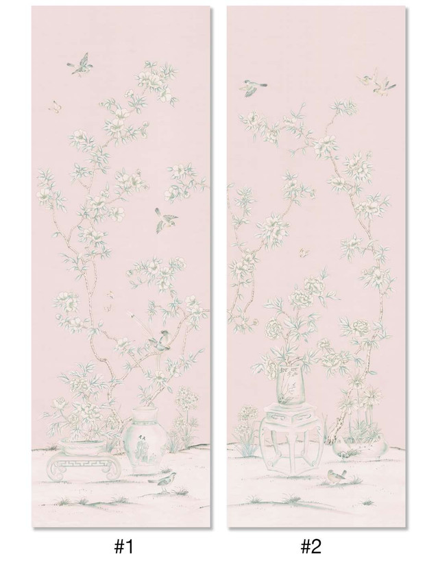 Porcelains Diptych Rose Panels 1 and 2
