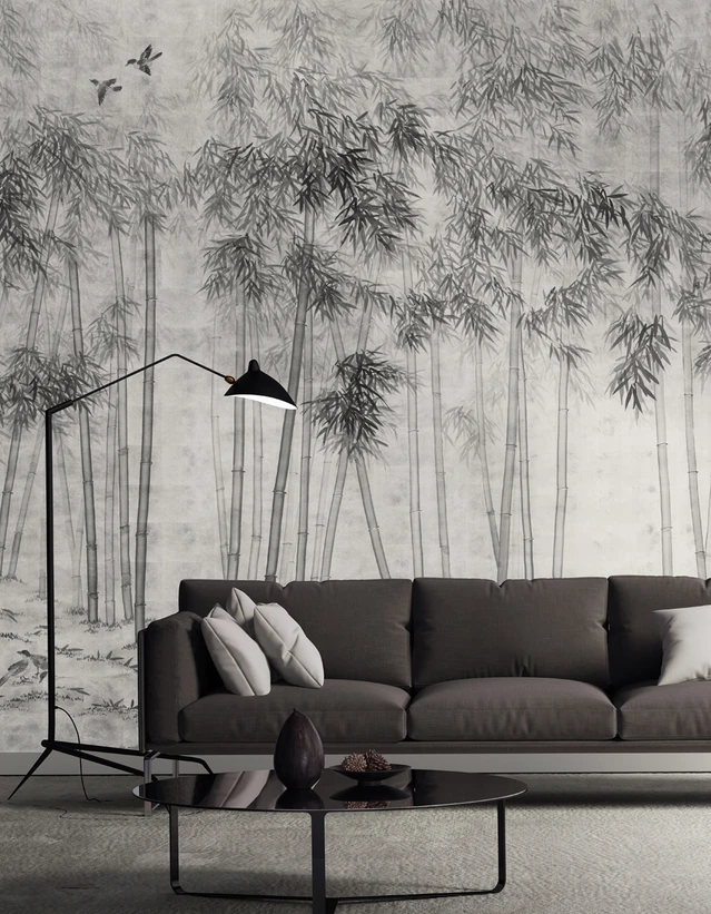 Bamboo in Mist Silver