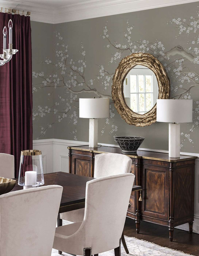 Cherry Blossoms Beige | The Mural Source by Paul Montgomery