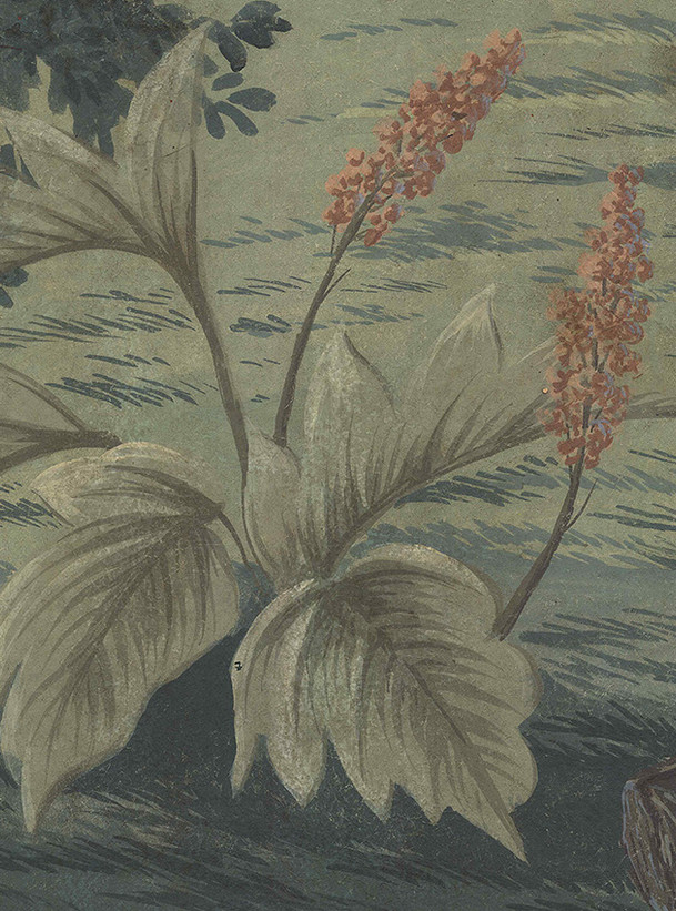 Derbyshire Antiqued, printed mural wallpaper by Paul Montgomery. Classic detail shot.